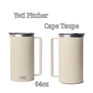 YETI Rambler 64 oz Pitcher W Lid In Cape Taupe NWT